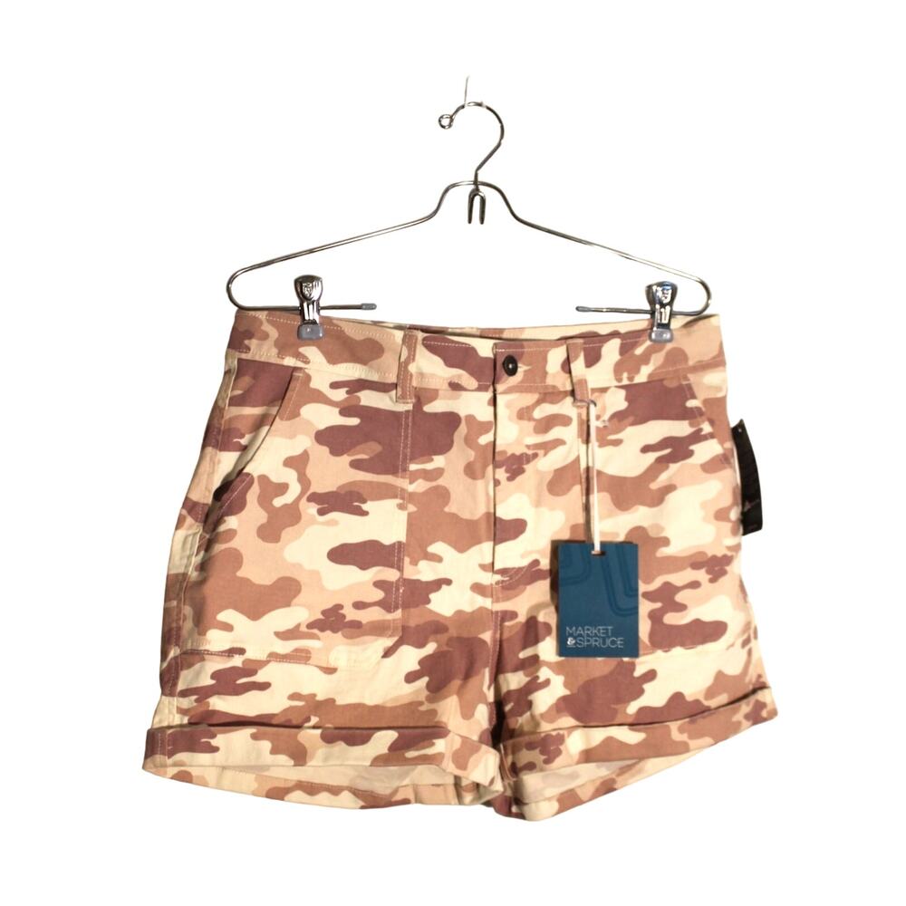 Market & Spruce Pink Camo Shorts s 10 NWT